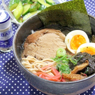 低糖質★常備おかずで時短♪チャーシュー醤油ラーメン